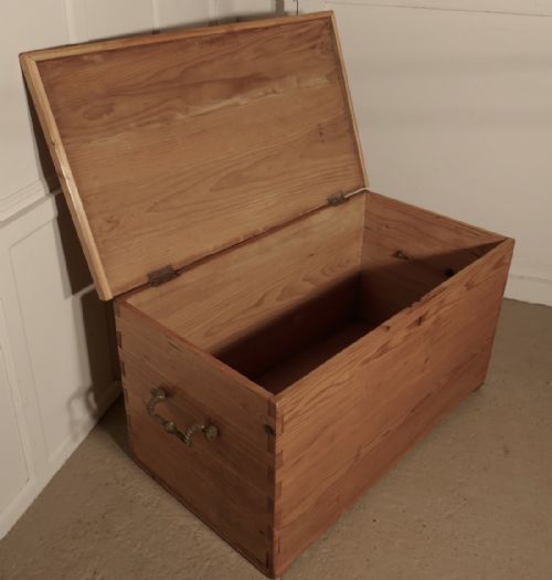 fig 3. Large Victorian Pine Coffer, Marriage Chest