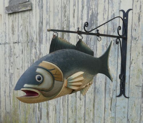 Unusual French Sturgeon, Caviar Trade Shop Sign 