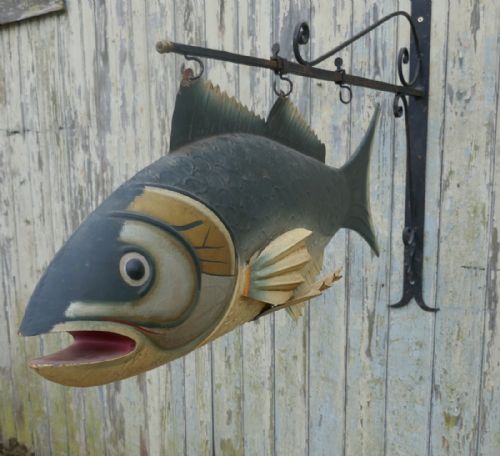 fig 2. Unusual French Sturgeon, Caviar Trade Shop Sign 