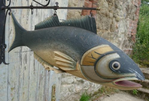 fig 3. Unusual French Sturgeon, Caviar Trade Shop Sign 