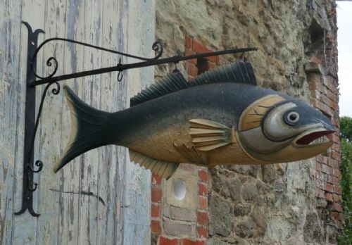 fig 4. Unusual French Sturgeon, Caviar Trade Shop Sign 