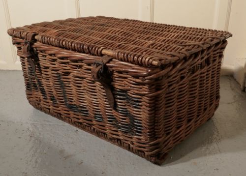 fig 3. A Large Victorian Wicker Linen Basket or Hamper