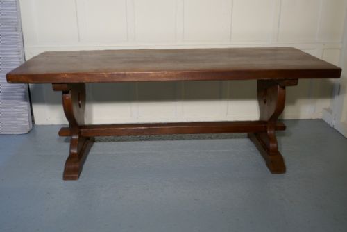 French Rustic Oak Refectory Table, Table Monastère