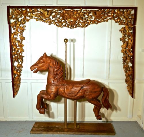 fig 1. Oriental Carved Screen, Archway Frame, Bordered Pelmet