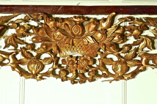 fig 3. Oriental Carved Screen, Archway Frame, Bordered Pelmet