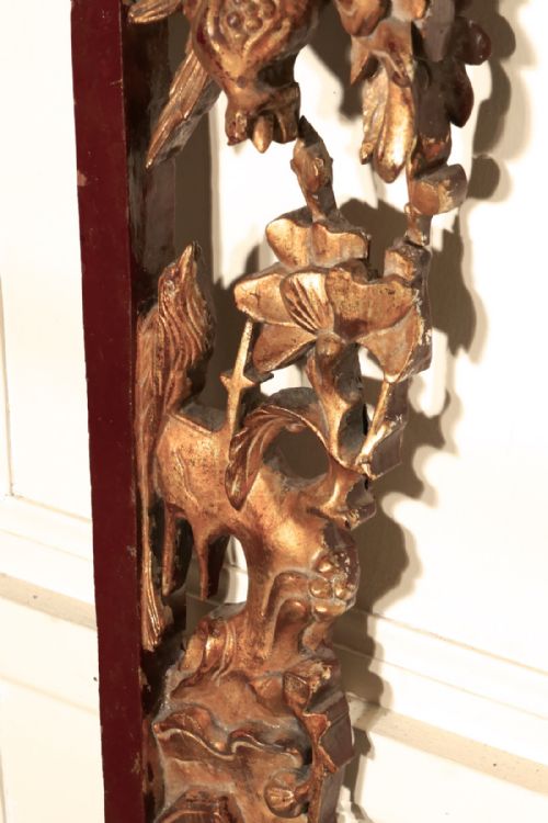 fig 5. Oriental Carved Screen, Archway Frame, Bordered Pelmet