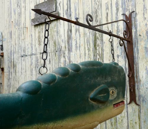 fig 1. Rare French Whale Oil Trade Shop Sign 