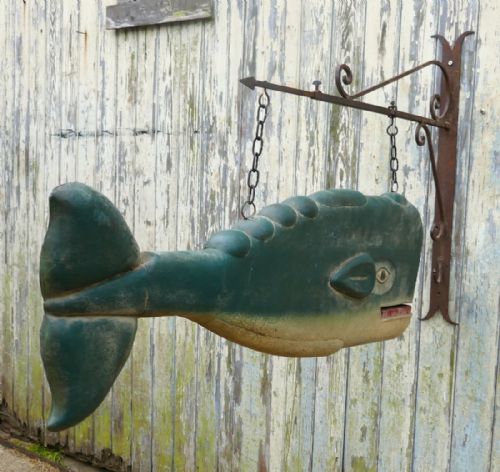fig 2. Rare French Whale Oil Trade Shop Sign 