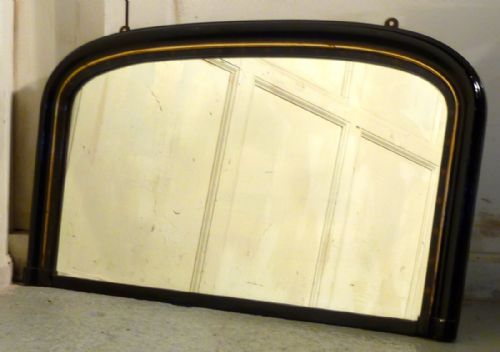 fig 2. Victorian Gold and Black Over Mantle Mirror