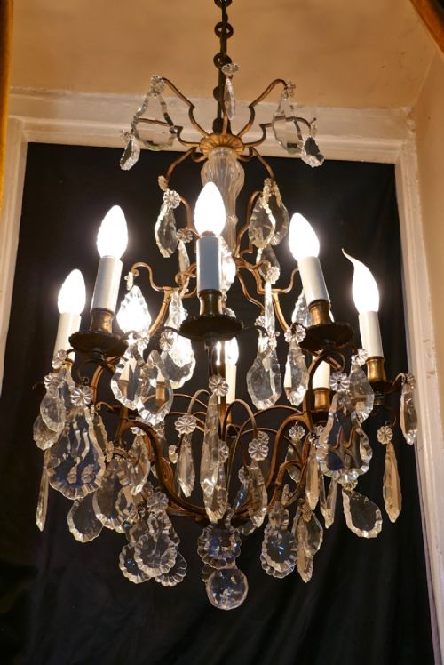 fig 1. A Stunning Large French 8 Branch Chandelier