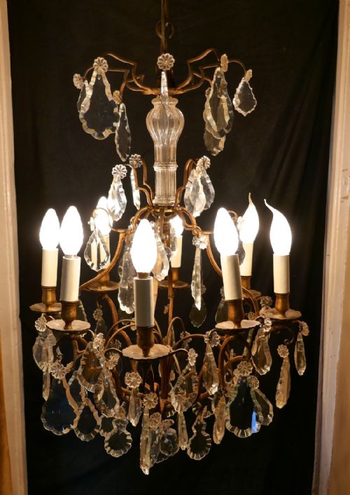 fig 4. A Stunning Large French 8 Branch Chandelier