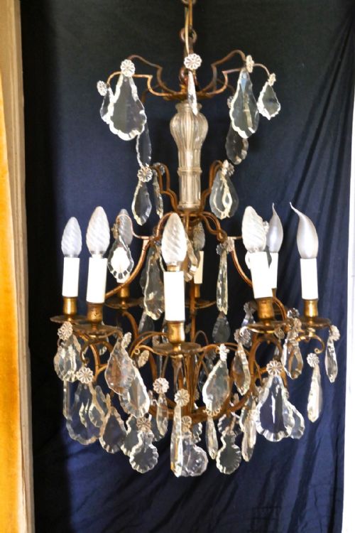 fig 5. A Stunning Large French 8 Branch Chandelier