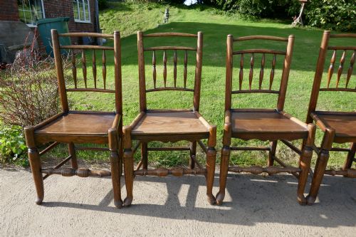 fig 3. Set of 6, 18th Century Clissett Style Elm and Ash Country Chairs