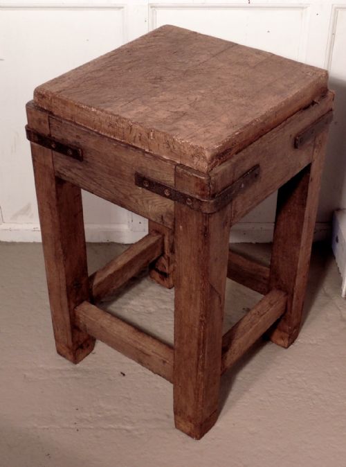 fig 2. Oak Butchers Chopping Block Table