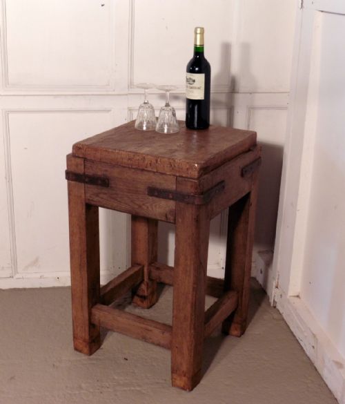 fig 3. Oak Butchers Chopping Block Table