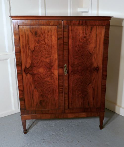 Art Deco Figured Walnut Cupboard.