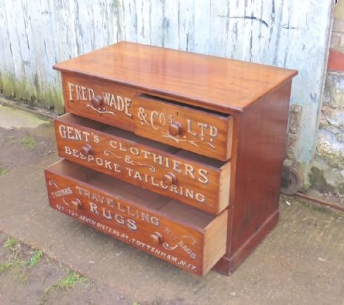 fig 1. Victorian Mahogany Shop Display Chest of Drawers