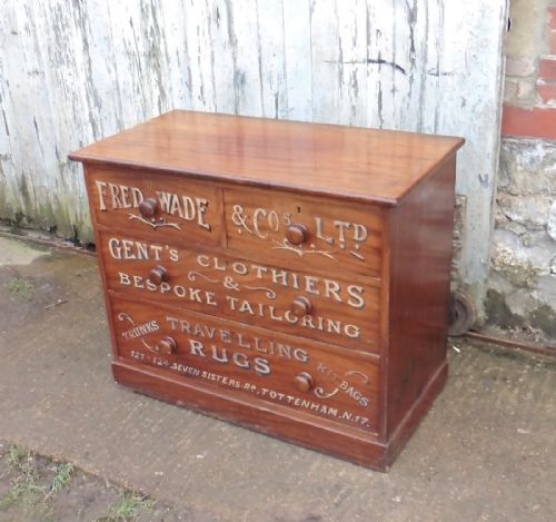 fig 2. Victorian Mahogany Shop Display Chest of Drawers