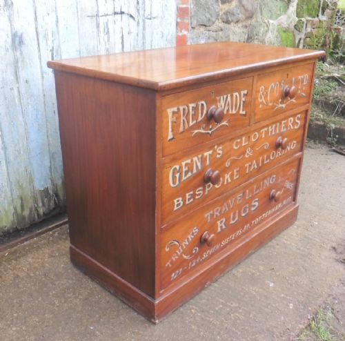 fig 3. Victorian Mahogany Shop Display Chest of Drawers