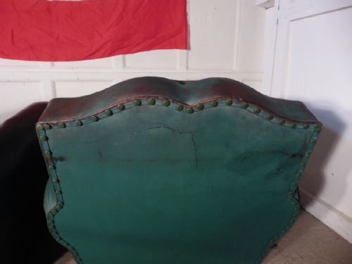 fig 1. A Pair of French Art Deco Leather Club Chairs in Green