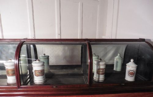 fig 1. Large Victorian Mahogany Shop Display Cabinet,