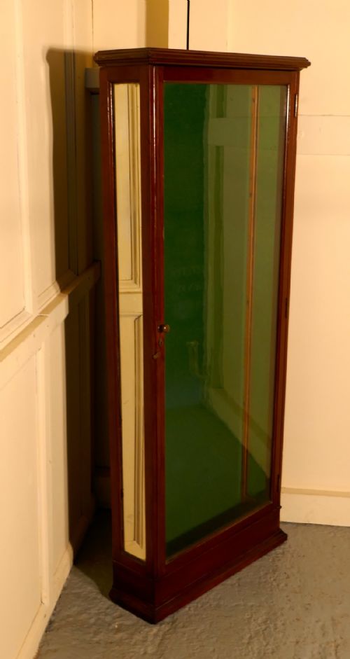 Victorian Mahogany Wall Hanging Shop Display Cabinet