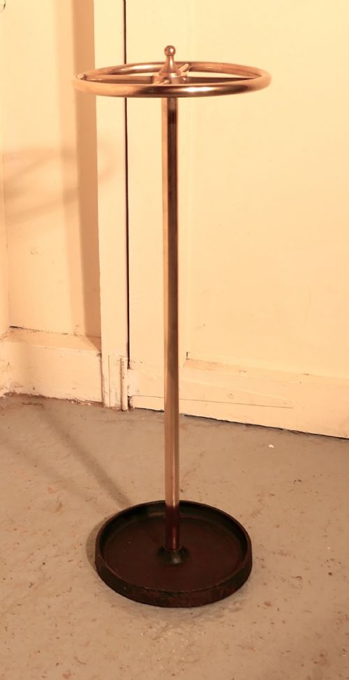 A Victorian Brass and Cast Iron Walking Stick Stand or Umbrella Stand