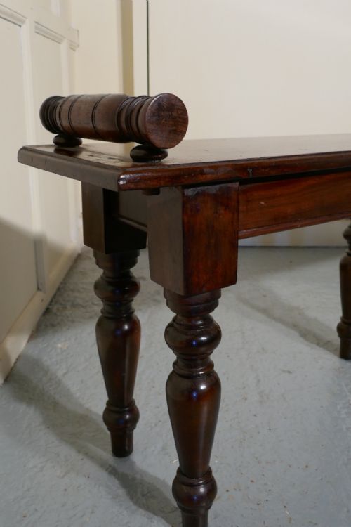 fig 1. A Superb Quality Long Mahogany Window Seat, Hall Bench