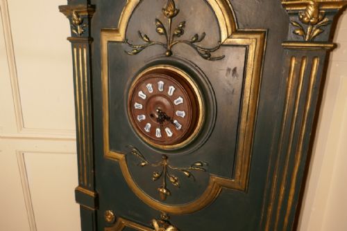 fig 1. Large Painted French Pharmacy Rocco Panel Clock