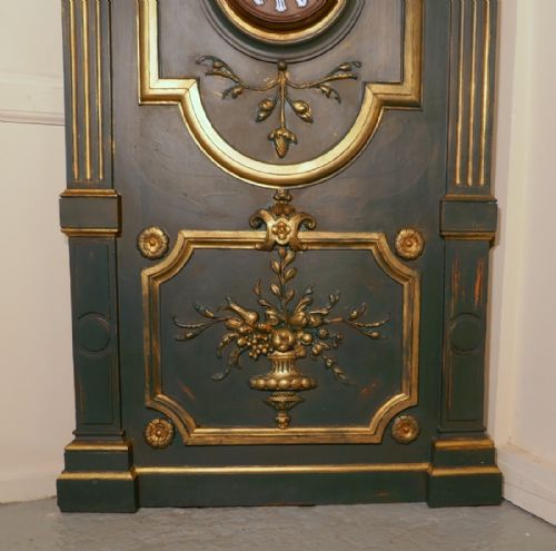 fig 2. Large Painted French Pharmacy Rocco Panel Clock