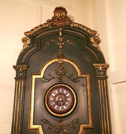 fig 3. Large Painted French Pharmacy Rocco Panel Clock