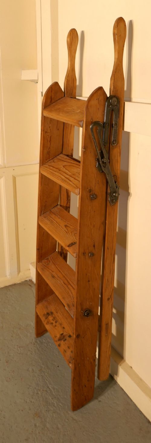 fig 1. Tall Victorian Multi Use Shop Step Ladder