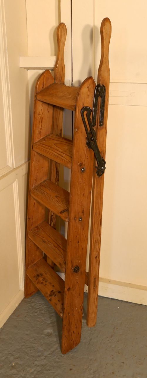 fig 2. Tall Victorian Multi Use Shop Step Ladder