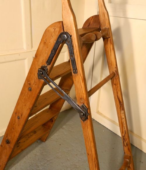 fig 3. Tall Victorian Multi Use Shop Step Ladder
