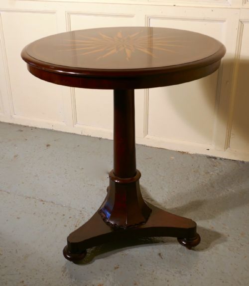 fig 3. Superb William IV Starburst Inlaid Tilt Top Mahogany Table