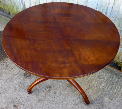 fig 2. Georgian Yew Wood Tilt Top Table
