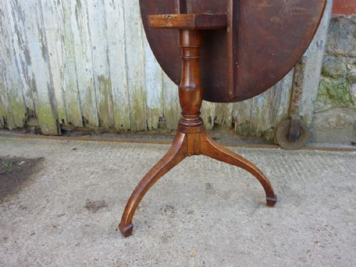 fig 4. Georgian Yew Wood Tilt Top Table