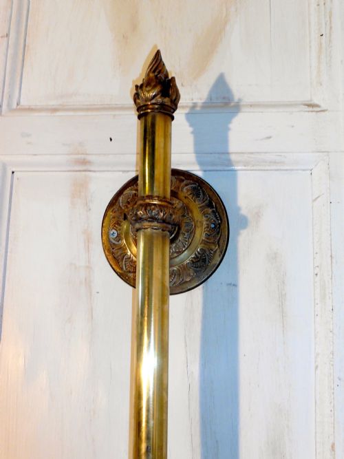 fig 3. A Set of 4 French Very Large Brass Triple Wall Lights