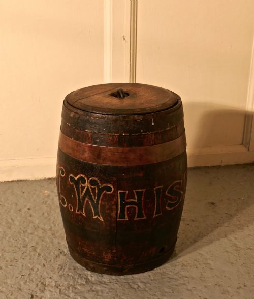A 19th Century Oak and Copper Irish Whiskey Barrel