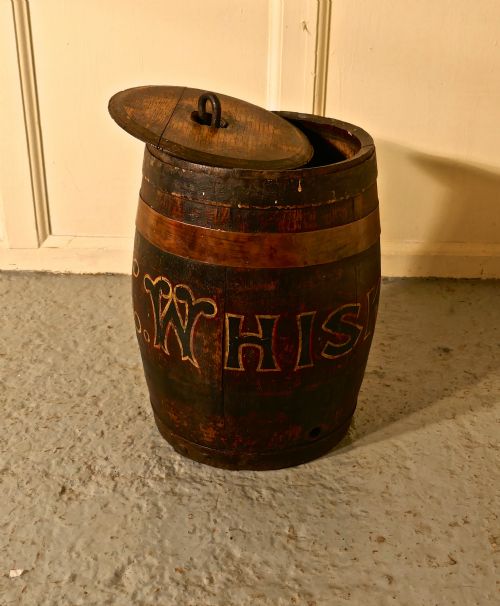 fig 1. A 19th Century Oak and Copper Irish Whiskey Barrel