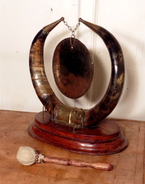 fig 1. Art Deco Animal Horn Table Gong
