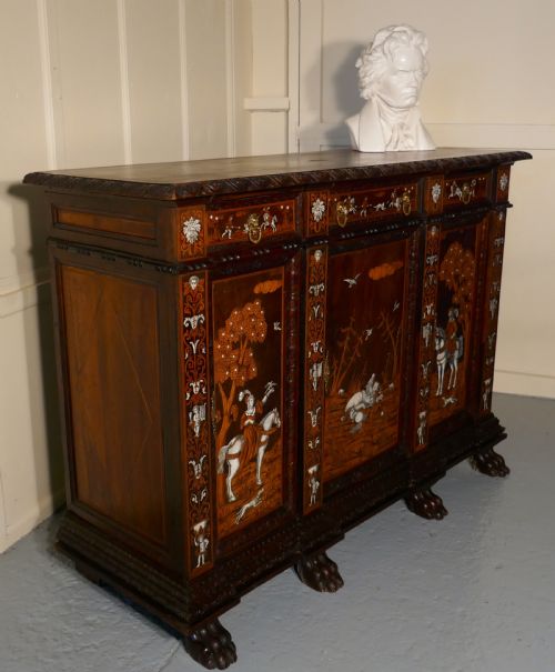 fig 2. Superb 18th century Italian Inlaid Marquetry Game Cupboard
