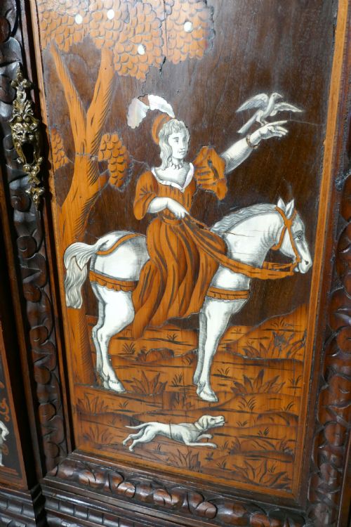 fig 5. Superb 18th century Italian Inlaid Marquetry Game Cupboard