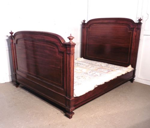 A Stunning Victorian Inlaid Mahogany Double King Size Bed 142158200