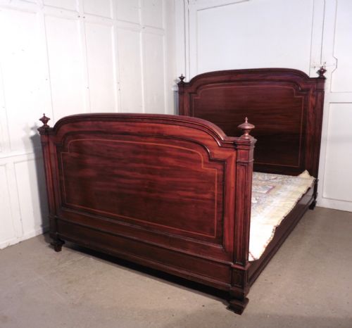 fig 2. A Stunning Victorian Inlaid Mahogany Double King Size Bed 142158200