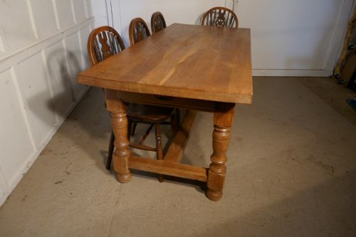 fig 4. French Golden Oak Farmhouse Table