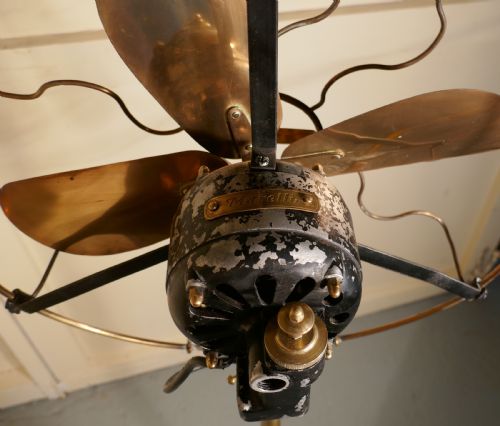 fig 4. Brass Electric Telescopic Pedestal Fan, by Mirelli,