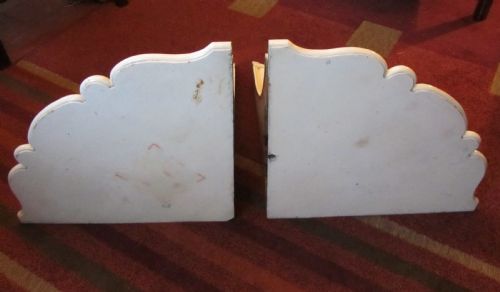 fig 4. Pair of Extra Large Painted Pine Corner Brackets or Wall Shelves