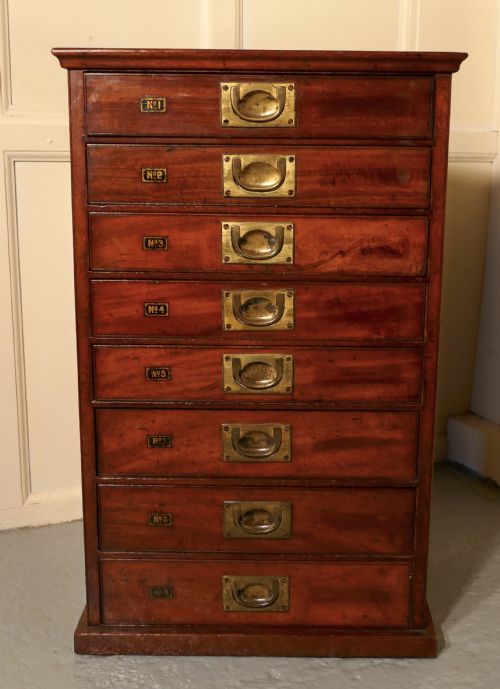 fig 3. Mahogany 8 Drawer Filing Cabinet