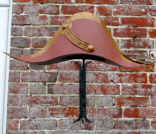 French Bicorn Toleware Hat Shop Trade Sign